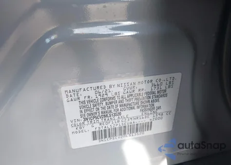 2021 Nissan Kicks Sv Xtronic Cvt z USA, uszkodzony, nr VIN 3N1CP5CV2ML513520